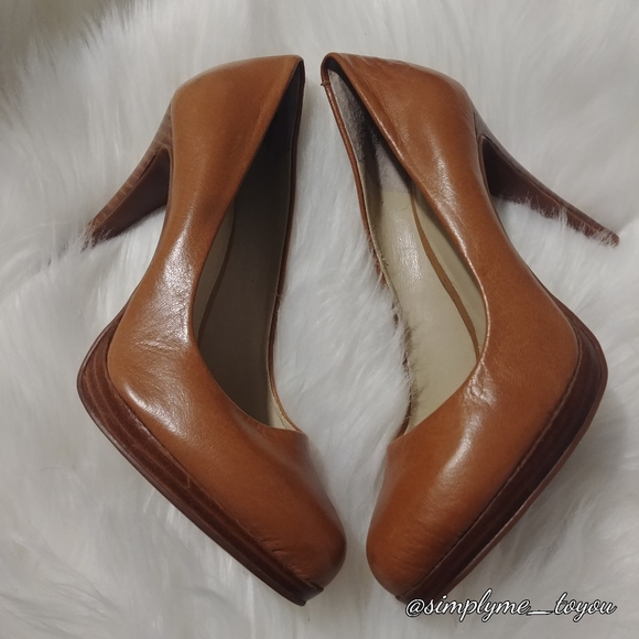 Nine West Shoes - Nine West Tan Leather Heels